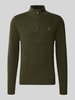 MCNEAL Sweter z dzianiny z czystej wełny, krój regular fit Khaki melanż