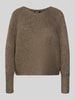 Only Regular Fit Strickpullover mit Fledermausärmel Modell 'DANIELLA' Mittelbraun Mel
