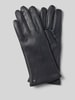 Roeckl Leren handschoenen van haarscherp nappaleer Donkerblauw