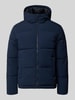 JACK & JONES Gewatteerd jack met capuchon model 'GALAXY' Marineblauw