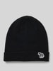 PAUL SMITH Beanie aus reiner Wolle Modell 'ZEBRA' Black