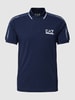 EA7 Emporio Armani Regular Fit Poloshirt mit Label-Print Dunkelblau