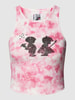 Guess Tanktop met ronde hals, model 'BOY AND GIRL' Lichtroze