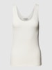 Marc O'Polo Tanktop met U-hals Offwhite