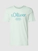 s.Oliver RED LABEL T-shirt met labelprint Mintgroen