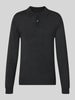 Christian Berg Men Regular Fit Poloshirt aus Woll-Mix Anthrazit Melange