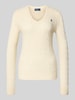 Polo Ralph Lauren Gebreide pullover met kasjmier, model 'KIMBERLY' Offwhite