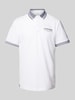 Tom Tailor Regular Fit Poloshirt mit Label-Print Weiss