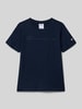 CHAMPION T-shirt z wyhaftowanym logo Granatowy