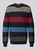 Christian Berg Men Strickpullover mit Rundhalsausschnitt Marine