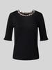 Marc Cain Regular Fit T-Shirt mit Animal-Print Black