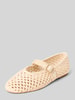 INUOVO Ballerina in vlechtlook Offwhite