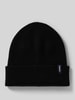 MCNEAL Czapka z dzianiny z mieszanki wiskozy z efektem prążkowania Czarny