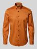 Jake*s Slim Fit Business-Hemd mit Kentkragen Dunkelorange