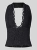 Gina Tricot Neckholder-Top aus Spitze Black