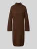 Christian Berg Woman Knielanges Kleid aus reiner Baumwolle Schoko Melange