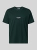 JACK & JONES Regular Fit T-Shirt mit Logo-Print Modell 'Soho' Dunkelgruen
