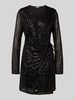 mbyM Mini-jurk met pailletten, model 'Kilara' Zwart