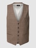 Cinque Gilet in gemêleerde look, model 'Vitra' Middenbruin