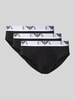 Emporio Armani Slip mit elastischem Logo-Bund im 3er-Pack Black