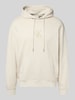 Calvin Klein Jeans Regular Fit Hoodie mit Logo-Patch Modell 'Fleece' Offwhite