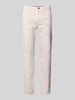 Tommy Hilfiger Slim fit chino van katoenmix, model 'BLEECKER' Lichtgrijs