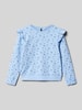 Name It Sweatshirt mit Volants Modell 'NMFDYLA' Bleu