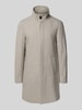 Matinique Lange jas met opstaande kraag, model 'Harvey' Taupe