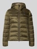 Blauer USA Daunenjacke in Stepp-Optik mit Logo-Detail Modell 'Charme' Oliv