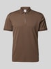 SELECTED HOMME Koszulka polo o kroju regular fit z listwą na zamek błyskawiczny model ‘FAVE’ Oliwkowy