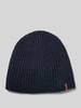 Barts Muts met labeldetail, model 'WILBERT' Donkerblauw