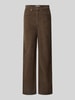 Only Wide leg corduroy broek van katoenmix, model 'HOPE' Middenbruin