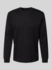 Tom Tailor Regular Fit Langarmshirt aus reiner Baumwolle Black