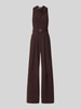 Rinascimento Jumpsuit mit Neckholder Mittelbraun