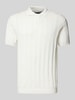 MCNEAL Poloshirt met ribboorden Offwhite