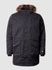 STOY Parka funkcyjna PLUS SIZE z odpinanym kapturem – wodoodporna  Granatowy