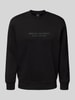 ARMANI EXCHANGE Bluza z nadrukiem z logo i okrągłym dekoltem Czarny