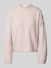 Jake*s Collection Gebreide pullover met ronde hals Rosé