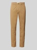 SELECTED HOMME Slim Fit Chino in unifarbenem Design Modell 'NEW Miles' Camel