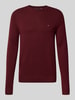 Tommy Hilfiger Regular Fit Strickpullover aus feinster Wolle  Bordeaux