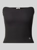 Calvin Klein Jeans Bandeau-Top mit Label-Detail Black