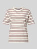 Jake*s Casual t-shirt z okrągłym dekoltem Złamany biały