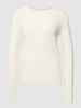Christian Berg Woman Strickpullover mit Rundhalsausschnitt Offwhite