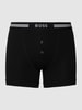 BOSS Boxershort met logo in band, model 'Trunk' Zwart