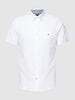 Tommy Hilfiger Freizeithemd mit Button-Down-Kragen Modell 'DOBBY' Weiß