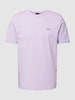 BOSS Green T-shirt met labelprint Lila
