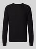 JOOP! Collection Strickpullover mit gerippten Abschlüssen Modell 'Nadion' Black