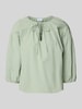 Vila Regular Fit Bluse aus Viskose-Baumwoll-Mix mit Leinen-Anteil Modell 'PRISILLA' Schilf