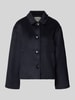 Neo Noir Jacke aus Woll-Mix mit Knopfleiste Modell 'Hamra' Dunkelblau