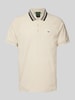 BOSS Green Regular fit poloshirt met labelbadge, model 'Paddy' Beige